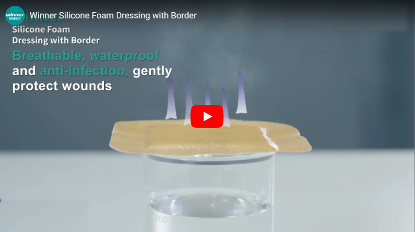 Silicone Foam Dressing with Border, Wound Care Products (باللغة الإنجليزية)